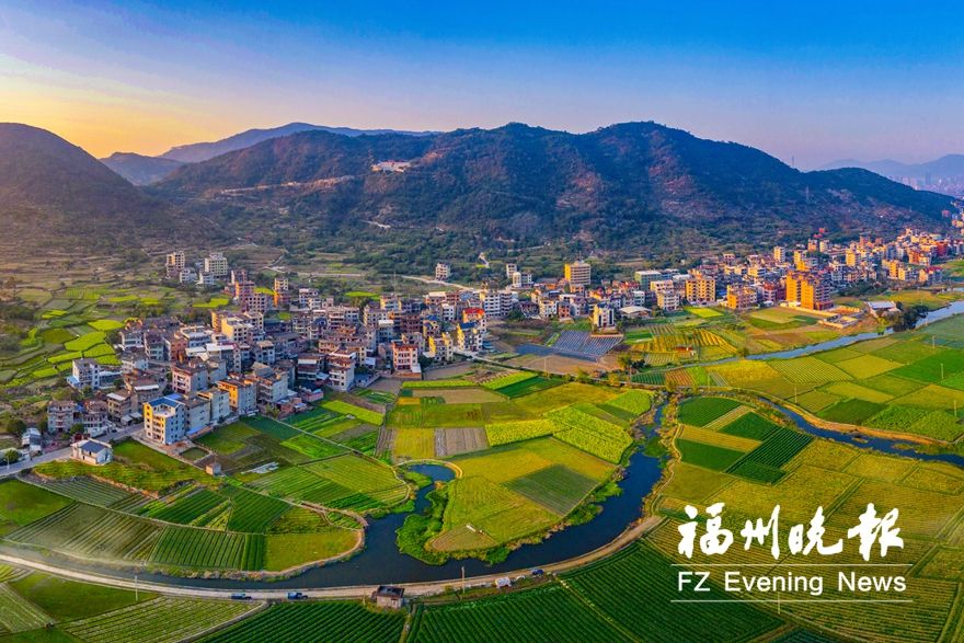 长乐玉田镇琅岐村全貌闽侯大目溪村的古榕树步道静谧,舒适,漫步其间