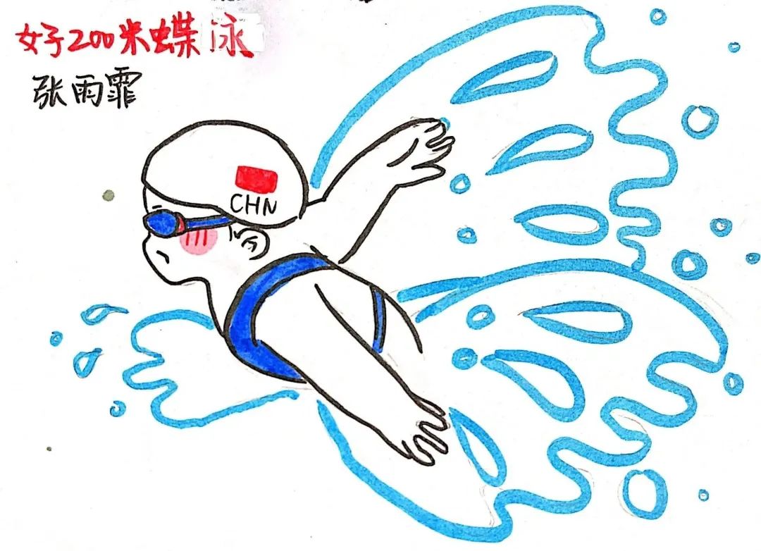 萌翻了福州娃手绘q版奥运冠军
